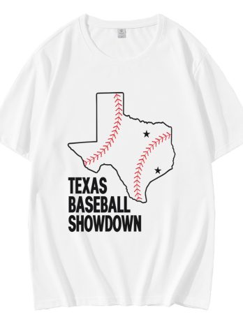 Vintage Texas Baseball Showdown Map T-Shirt