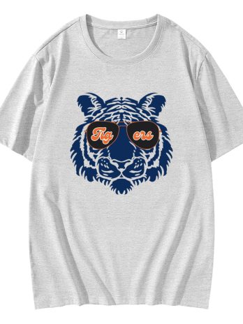 Tigers Glasses Baseball Detroit T-Shirt