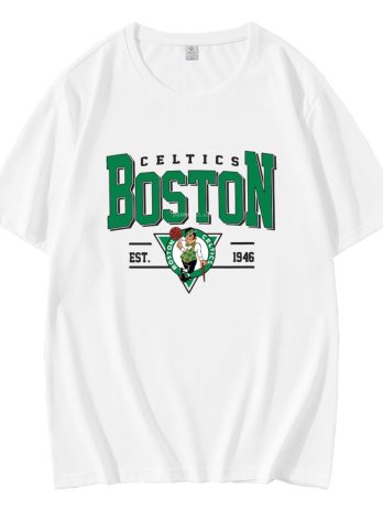 Vinte Boston Celtics Est 1946 Basketball Logo Team T-Shirt