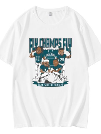Fly Champs Fly 2024 World Champions Caricatures T-Shirt