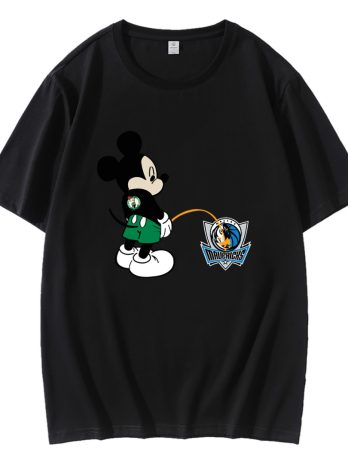 Funny Mickey Boston Celtics Piss On Dallas Mavericks T-Shirt
