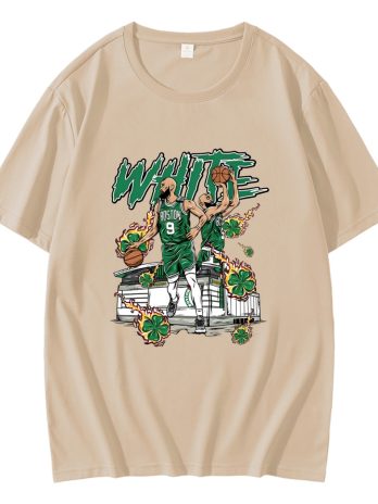 Boston Celtics White NBA Basketball Player T-Shirt