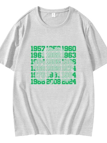 Boston Basketball Championship Dates Shamrock T-Shirt