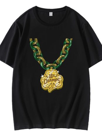 Boston Basketball 18 Champs Shamrock Chain T-Shirt