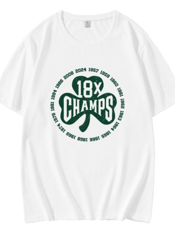 18x Champs Boston Basketball Shamrock T-Shirt