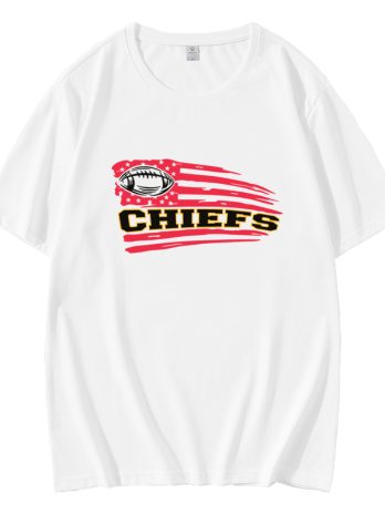 Retro Chiefs Football US Flag T-Shirt