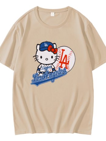 Funny Hello Kitty LA Dodgers Baseball T-Shirt