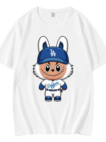 Funny Labubu Los Angeles Dodgers Baseball T-Shirt