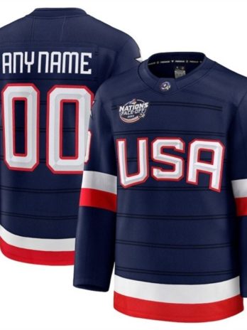 USA 2025 Navy 4 Nations Face-Off Custom Jersey