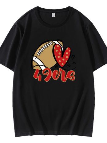 49ers Football Heart T-Shirt