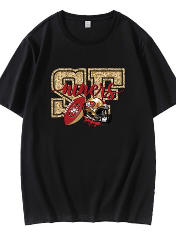 Retro 49ers SF Niners Football Helmet T-Shirt