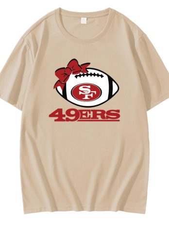 San Francisco 49ers Football Bow Tie T-Shirt