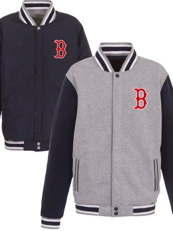Boston Red Sox JH Design Reversible Fleece Full-Snap Jacket