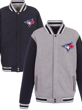 Toronto Blue Jays JH Design Reversible Fleece Full-Snap Jacket