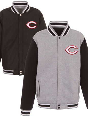 Cincinnati Reds JH Design Reversible Fleece Full-Snap Jacket