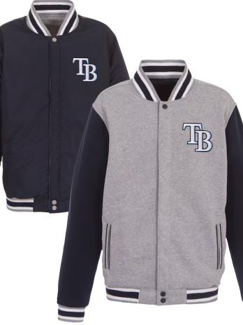 Tampa Bay Rays JH Design Reversible Fleece Full-Snap Jacket