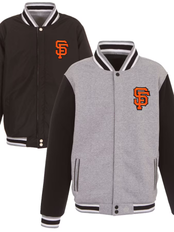 San Francisco Giants JH Design Reversible Fleece Full-Snap Jacket