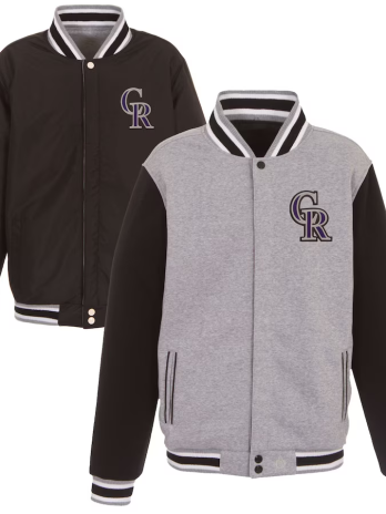 Colorado Rockies JH Design Reversible Fleece Full-Snap Jacket
