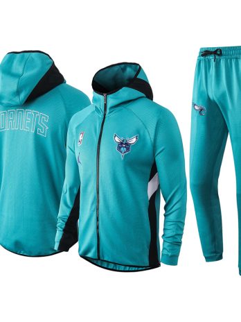 Charlotte Hornets Nike 2019/20 Showtime Full-Zip Therma Flex Performance Hoodie