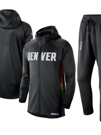 Denver Nuggets Nike 2019/20 Showtime Full-Zip Therma Flex Performance Hoodie