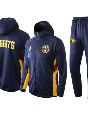 Denver Nuggets Nike 2019/20 Showtime Full-Zip Therma Flex Performance Hoodie