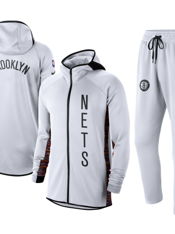 Brooklyn Nets Nike 2019/20 Showtime Full-Zip Therma Flex Performance Hoodie