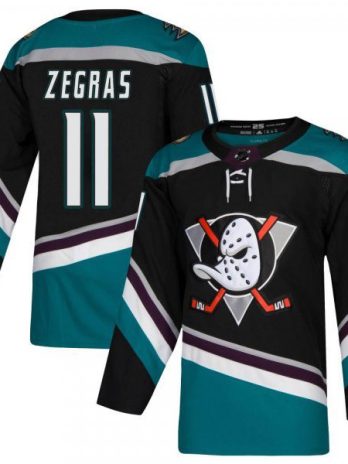 Anaheim Ducks Trevor Zegras Green Alternate Premium Jersey