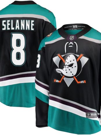 Anaheim Ducks Teemu Selanne Green Alternate Premium Jersey