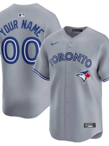 Toronto Blue Jays Nike Road Limited Custom Jersey – Gray