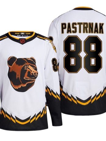 David Pastrnak Boston Bruins White Reverse Retro Premium Jersey