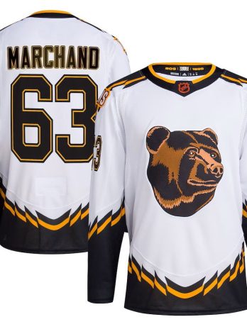 Brad Marchand Boston Bruins White Reverse Retro Premium Jersey