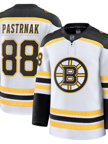 David Pastrnak Boston Bruins White Away Premium Jersey