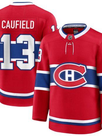 Cole Caufield Montreal Canadiens Home Premium Jersey – Red