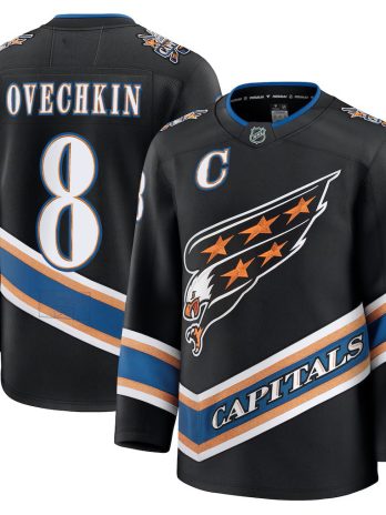 Alexander Ovechkin Washington Capitals Alternate 50th Anniversary Premium Jersey – Black