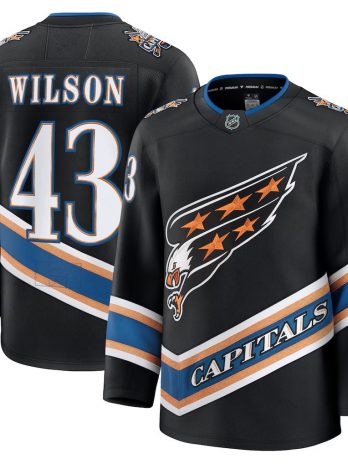 Tom Wilson Washington Capitals Alternate 50th Anniversary Premium Jersey – Black