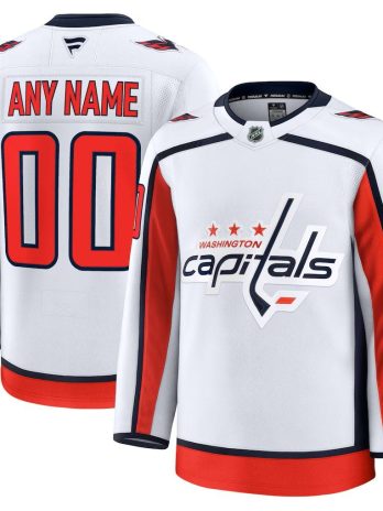 Washington Capitals Away Premium Custom Jersey – White