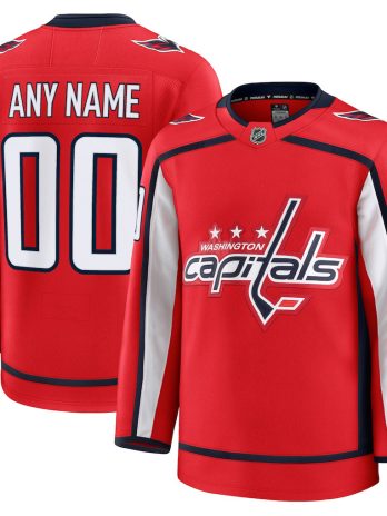 Washington Capitals Home Premium Custom Jersey – Red