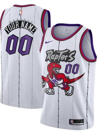Toronto Raptors Nike Youth Swingman Custom Jersey White – Classic Edition