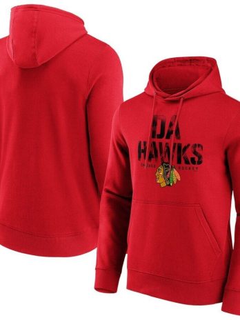 Chicago Blackhawks Fanatics BrandedHometown Graphic Hoodie – Red