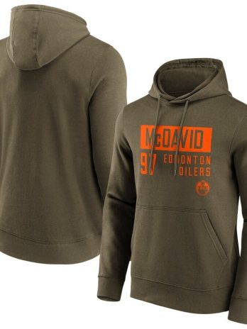 Edmonton Oilers Fanatics Branded Fashion Name & Number Hoodie – Connor McDavid 97