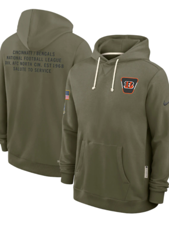 Cincinnati Bengals Salute to Service Sideline Dominant Force NFL Pullover Hoodie