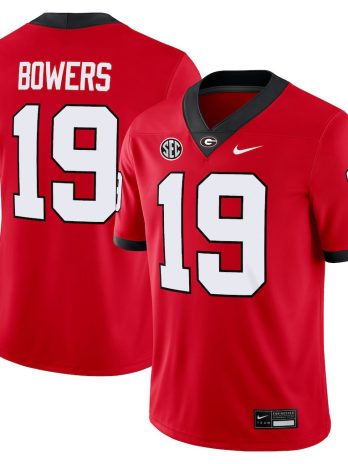 Brock Bowers Georgia Bulldogs Home Nike Football Game Jersey – Red