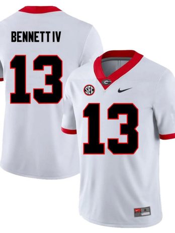 Stetson Bennett Georgia Bulldogs Nike Football Game Jersey – White