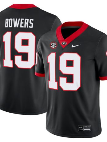 Brock Bowers Georgia Bulldogs Alternate Nike Football Game Jersey – Black