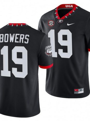Brock Bowers Georgia Bulldogs 100th Anniversary Nike Football Game Jersey – Black