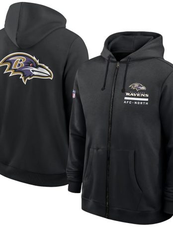 Baltimore Ravens Utility Player Sideline Men’s Nike NFL Full-Zip Hoodie