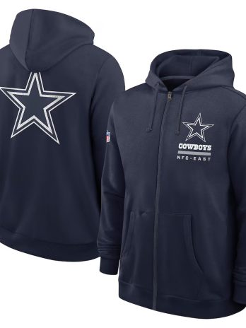 Dallas Cowboys Utility Player Sideline Men’s Nike NFL Full-Zip Hoodie