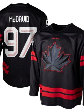 Connor McDavid Hockey Bauer Canada 2026 Olympics Replica Jersey – Black