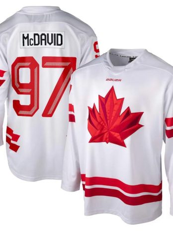 Connor McDavid Hockey Bauer Canada 2026 Olympics Replica Jersey – White