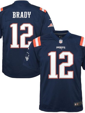 Tom Brady New England Patriots Nike Youth Game Jersey – Navy